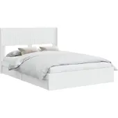 vidaXL Bedframe met opbergruimte en hoofdbord Wit 140 x 190 cm