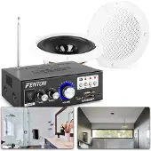 Fenton SkyTronic BS06 Badkamer speakerset 6.5" met versterker en 10 meter speakerkabel