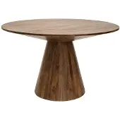 Kick Collection eettafel Joe - Rond - 140 cm - Mangohout - Bruin