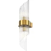 Maytoni Design wandlamp Frame, dimbaar, messing / goud, Woon-/ Eetkamer, Glas, Design, Wandlamp design