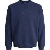 Jack & Jones Sweatshirt 'JORNORREBRO' donkerblauw / oranje