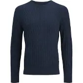 Jack & Jones Effen Gebreide Pullover S Blauw