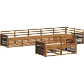 vidaXL Buiten bank set 8 st Naturel