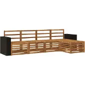 vidaXL Buiten bank set 5 st Naturel