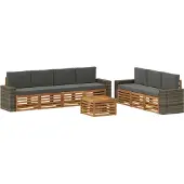 vidaXL Sofa-Sets 8 st Massief Acacia Hout