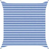 vidaXL Zonneschaduwzeil Blauw en Wit 3 x 3 m HDPE