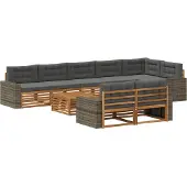 vidaXL Buiten bank set 9 st