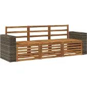vidaXL Sofa-Sets 3 st Massief Acacia Hout