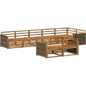 vidaXL Buiten bank set 8 st Naturel