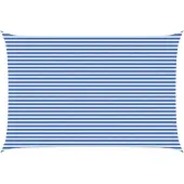 vidaXL Zonneschaduwzeil Blauw en Wit 4 x 5 m HDPE