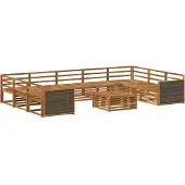 vidaXL Buiten bank set 10 st Naturel Massief Acacia Hout