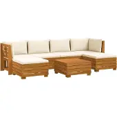vidaXL 7 st Buiten bank set Massief Acacia Hout Bruin