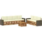 vidaXL Sofa-Sets 8 st Massief Acacia Hout