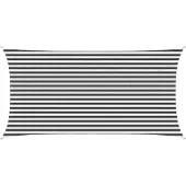 vidaXL Zonneschaduwzeil Antraciet en Wit 2,5 x 4,5 m HDPE