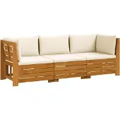 vidaXL 3 st Buiten bank set Massief Acacia Hout Bruin