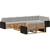 vidaXL Buiten bank set 9 st
