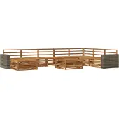vidaXL Buiten bank set 9 st Naturel Massief Acacia Hout