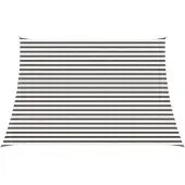 vidaXL Zonneschaduwzeil Lichtgrijs en wit 3 / 4 x 3 m HDPE
