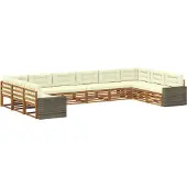 vidaXL Sofa-Sets 10 st Massief Acacia Hout