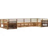 vidaXL Buiten bank set 7 st Naturel Massief Acacia Hout