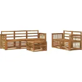vidaXL Buiten bank set 6 st Naturel Massief Acacia Hout