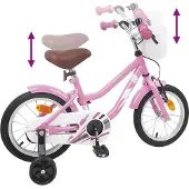vidaXL Kinderfiets 14 Inch voor 3-5 jaar oud Licht Roze
