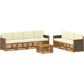 vidaXL Sofa-Sets 8 st Massief Acacia Hout