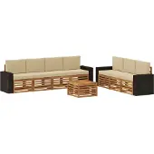 vidaXL Sofa-Sets 8 st Massief Acacia Hout