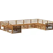 vidaXL Buiten bank set 9 st Naturel Massief Acacia Hout