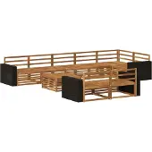 vidaXL Buiten bank set 9 st