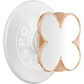 PopSockets , Smartphone PopGrip Premium Enamel Klaver Motief Stevige Bevestiging, Roségoud
