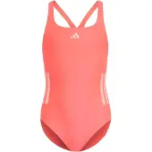 Adidas Sportieve badmode '3-Stripes C-Back Swimsuit' framboos / pastelrood