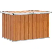 vidaXL Buitenopslagkist van hout, 109 x 67 x 65 cm, met verzinkte stalen details
