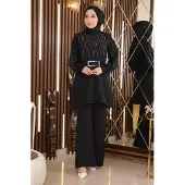 Turkishsouq Parel Steen Detailed Set Zwart