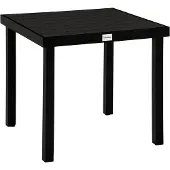 Outsunny Gartentisch Aluminium, Kunststoff Schwarz