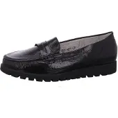 Waldlaufer Mocassins 'Slipper Damen 549002-143-001 Lackleder in schwarz' zwart