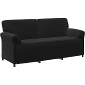 vidaXL 3-Zits Sofa Zwart 198 x 83 x 95 cm Fluweel