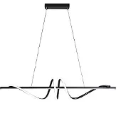 Toolight Lange zwarte LED hanglamp 120cm - Modern design