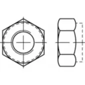 Toolcraft TO-5440239 Zeskantmoeren M14 Staal Galvanisch verzinkt 100 stuk(s)