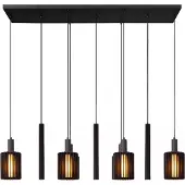 Lucide LAMBRES - Hanglamp - 6xE27 - Zwart