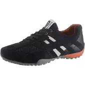 Geox Veterschoen 'Sneaker Low Herren U4207K-02214/C4002 Leder-Mix in blau' blauw