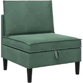 vidaXL Sofa met opslag Zeegroen Fluweel