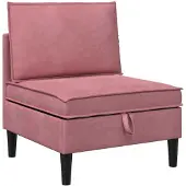 vidaXL Sofa met opslag Roze Fluweel