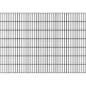 Alberts 661465 dubbelstaafmat hekwerk, kunststofgecoat, mat zwart, hoogte 140 cm