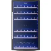 CAVISS C252GBEG - Wijnkoelkast 2 Temperatuurzones - 52 Flessen - 5 TOT 22 °C - Anti-UV Glasdeur - LED Binnenverlichting - Anti Vibratiesysteem