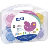 Milan Set Van 6 Metallic Kleuren Vingerverf 100ml