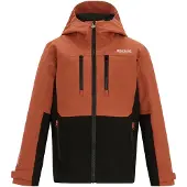 Regatta Highton Monochrome Waterdichte Jas voor Kinderen/Kinderen (Baksteen/Zwart)