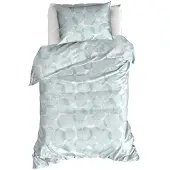 MOODIT Dekbedovertrek Odil Blanche Mint-140 x 200 / 220 cm | 1-Persoons