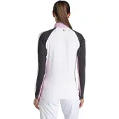 Craghoppers Dames/Dames Nosilife Half Zip Golf Top (Wit/Donker Ijzer)