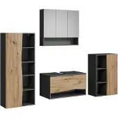 Vicco Willow Badkamermeubelset – 4 delen Ambachtelijk